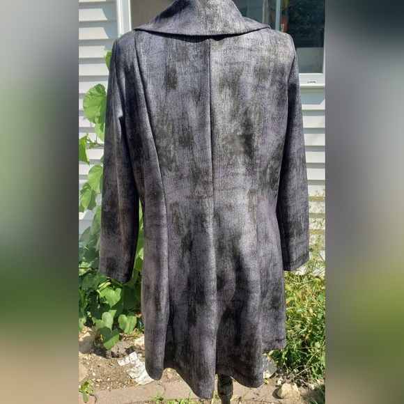 Modes Crystal Silver/Black Button Jacket/Blouse Size L - Picture 3 of 9